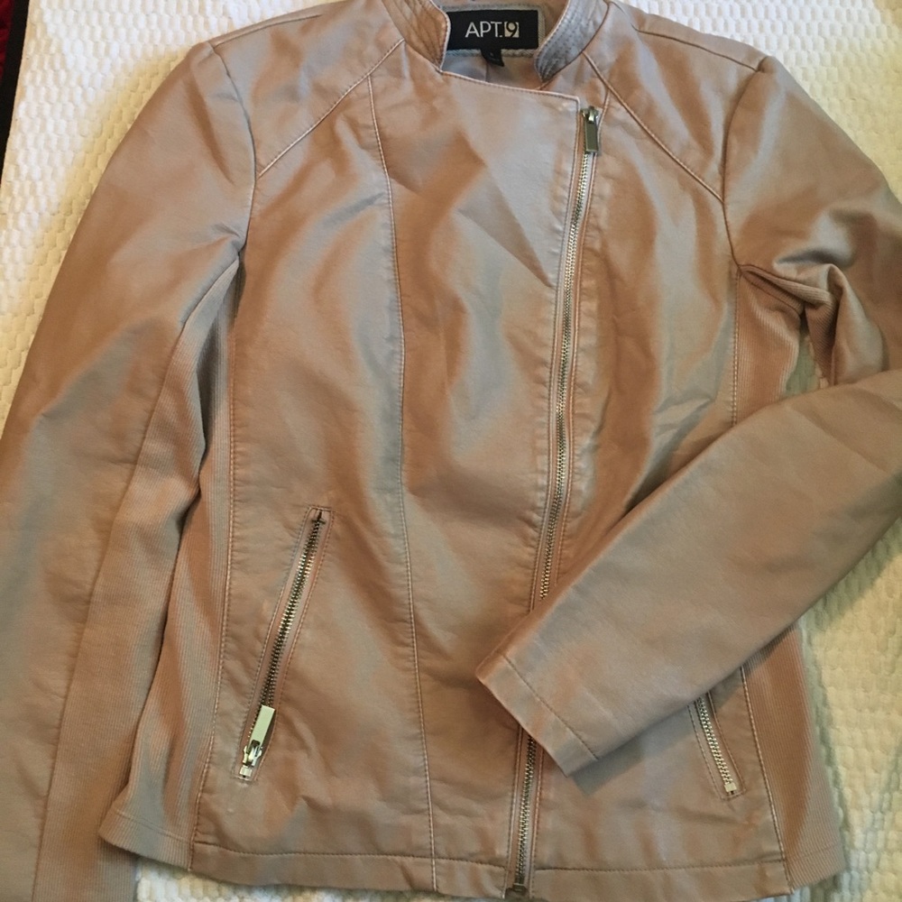 Blush Pink Vegan Leather Jacket